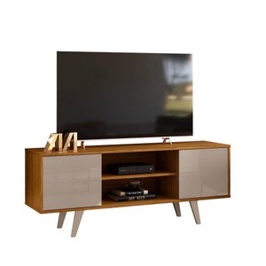 Rack Lis Pequeno e Compacto para Tv até 55":fendi e Naturale
