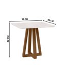 Ver imagem 3 de Conjunto Sala de Jantar 4 Cadeiras Livia Off White/Âmbar