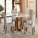 Ver imagem 6 de Conjunto Sala de Jantar 4 Cadeiras Livia Off White/Âmbar