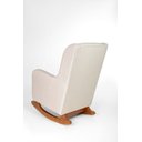 Ver imagem 2 de Poltrona de Amamentação com Balanço Encosto Alto Linho Bege - Lahome Decor