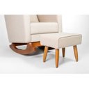 Ver imagem 3 de Poltrona de Amamentação com Balanço Encosto Alto Linho Bege - Lahome Decor