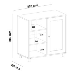 Buffet Artely Charlote 4520 Pinho/off White - 6