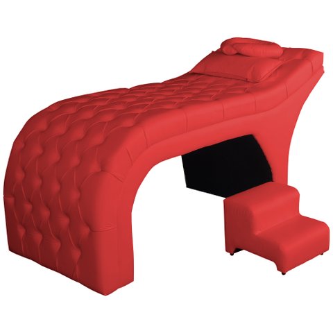Maca Estofada Capitonê Corino Cores - DS Estofados - Vermelho