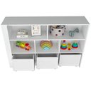 Ver imagem 3 de Organizador Infantil Natanael Baús e Porta Carrinho MDF 135cm Branco