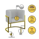 Ver imagem 3 de Kit Sofá 2 Lugares + 2 Poltronas Bouclê Gold Cinza