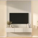 Ver imagem 1 de Rack com Painel Ripado para TV até 60 Polegadas 160CMX230CM Aruá CabeCasa MadeiraOriginals Offwhite
