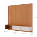 Ver imagem 3 de Home Suspenso para TV Vista Serena 65 Polegadas MDF MDP com Iluminacao LED Freijo Off White Colibri