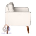 Ver imagem 4 de Sofá/poltrona/cadeira Decorativa Glamour Dubai com Puff e Pés em Madeira Bege