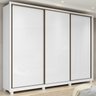 Guarda-roupa Casal Spazio 3 Portas 6 Gavetas 100% Mdf Branco - Móveis Lopas - 1