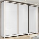 Ver imagem 1 de Guarda-roupa Casal Spazio 3 Portas 6 Gavetas 100% Mdf Branco - Móveis Lopas