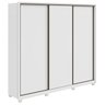 Guarda-roupa Casal Spazio 3 Portas 6 Gavetas 100% Mdf Branco - Móveis Lopas - 4