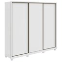 Ver imagem 4 de Guarda-roupa Casal Spazio 3 Portas 6 Gavetas 100% Mdf Branco - Móveis Lopas