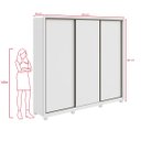 Ver imagem 6 de Guarda-roupa Casal Spazio 3 Portas 6 Gavetas 100% Mdf Branco - Móveis Lopas