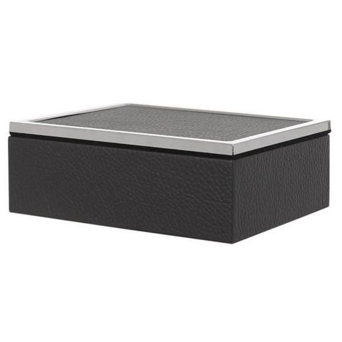 Caixa Decorativa Mdf 18,5cm Marrom/prata Florarte Flor e Arte