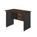 Ver imagem 1 de Mesa Escritório PÉ QUADRO – 1,35×0,60m – C/ Gavetas – MARSALA/PRETO – 25421