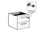 Ver imagem 2 de Mesa Escritório PÉ QUADRO – 1,35×0,60m – C/ Gavetas – MARSALA/PRETO – 25421