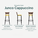 Ver imagem 3 de Kit 5 Bancos para Bancada Banqueta Alta Cappuccino Balcão Cozinha Bistrô Área Gourmet Churrasqueira