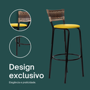 Ver imagem 4 de Kit 5 Bancos para Bancada Banqueta Alta Cappuccino Balcão Cozinha Bistrô Área Gourmet Churrasqueira