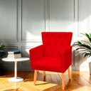 Ver imagem 2 de Kit Poltrona Capitonê Clássica Confortável para Sala e Quarto Ana Suede