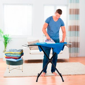 Tabua de Passar Roupa Tecido Térmico 3 Andares Dobravel Extra Forte com Porta Ferro