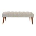 Ver imagem 1 de Recamier Rubi 1,40 X 0,30 Suede Bege - Dominic Decor