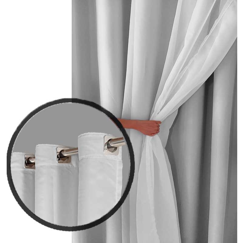 cortina blackout para quarto e sala 5,50 x 2,60 Paris branco - 4