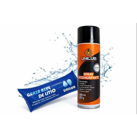 Kit Graxa de Lítio + Desengripante Wd em Spray de Madeira