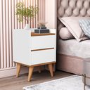 Ver imagem 1 de Mesas de Cabeceira Pés em Madeira 007 Branco/nature