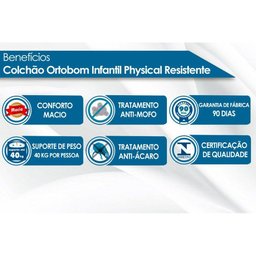 Colchão Infantil Ortobom D20 Physical Resistente (70x150x12) -  - 3