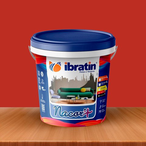 Tinta Acrílica Nacor Standard Ibratin - Cor: Vermelho| Rende 20m²