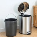 Ver mais imagens de Lixeira de Aço Inox 3l com Escova Sanitária e Suporte