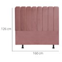 Ver imagem 3 de Cabeceira Nuvem Cama Box Queen 160 cm Alanis Suede Rosê