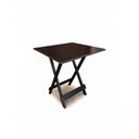 Ver imagem 6 de Conjunto Mesa Dobrável 70x70 Tampo Mdf e 02 Cadeiras Dobrável Retrátil Preto-imbuia