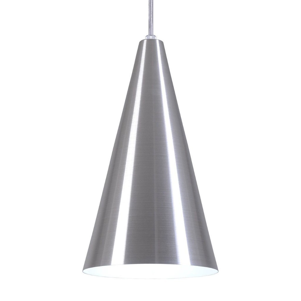 Pendente Cone Luminária Lustre Alumínio Escovado - T&T Iluminação - 3