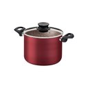 Ver imagem 1 de Caldeirão Tramontina Paris Antiaderente Starflon Max Vermelho com Tampa de Vidro 20 Cm 4,2 L Tramont