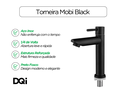 Ver imagem 6 de Torneira Aço Inox de Bancada Preta para Banheiro e Lavabo Mobi Dqi