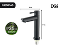Ver imagem 3 de Torneira Aço Inox de Bancada Preta para Banheiro e Lavabo Mobi Dqi