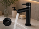 Ver imagem 2 de Torneira Aço Inox de Bancada Preta para Banheiro e Lavabo Mobi Dqi