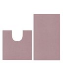 Ver imagem 1 de Tapete de Banheiro Algodão Antiderrapante Kit 2 Peças Rosa