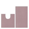 Tapete de Banheiro Algodão Antiderrapante Kit 2 Peças Rosa - 1