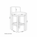 Ver imagem 7 de Banqueta Viena Alta Estofada em Veludo com Base de Madeira Preto Liberty Móveis