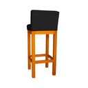 Ver imagem 5 de Banqueta Viena Alta Estofada em Veludo com Base de Madeira Preto Liberty Móveis