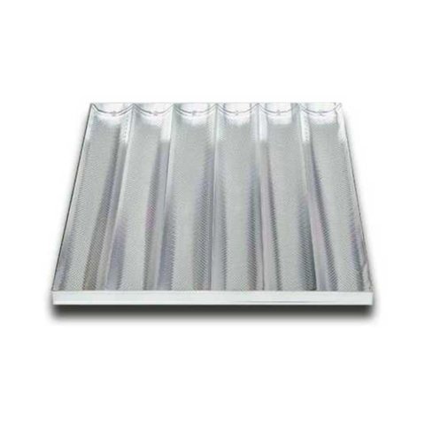 Kit com 10 Assadeiras Onduladas 58x70 C/ 6 Ondas Alumínio - Modelo Fit - Imeca.