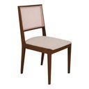 Ver imagem 5 de Cadeira de Jantar Estofada Suellen em Madeira e Mdf Mel Linho Bege