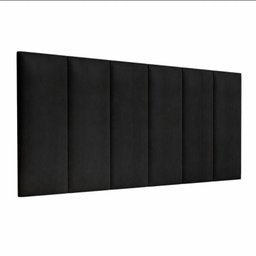 Cabeceira Cama Box Casal Espumada 140cm: Preto - 1