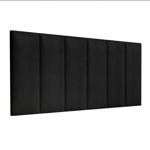 Cabeceira Cama Box Casal Espumada 140cm: Preto