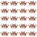 Ver imagem 1 de Kit de 20 Conjuntos de Mesa Dobrável 70x70 com 4 Cadeiras Imbuia