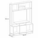 Ver imagem 2 de Estante para Sala Ambiente Milla Cinamomo Off White – Hb Móveis