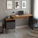 Ver imagem 6 de Mesa Escrivaninha para Escritório Plus | Artany:freijó/preto