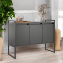 Ver imagem 5 de Buffet Aparador Industrial 3 Portas Porto - Preto Onix